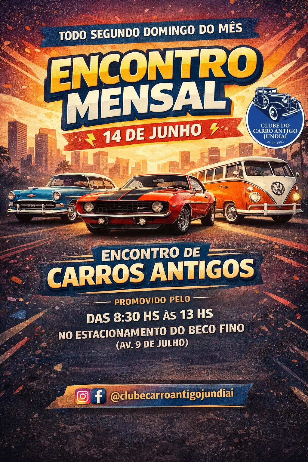 O Encontro de Carros Antigos de Jundiaí representa mais do que uma simples reunião de veículos clássicos — trata-se de uma verdadeira celebração da história, do design e da paixão automotiva. Realizado mensalmente no tradicional espaço do Beco Fino, o evento vem conquistando cada vez mais admiradores, consolidando-se como um ponto de encontro essencial para os amantes do antigomobilismo.

Com início nas primeiras horas da manhã, o encontro proporciona aos visitantes uma experiência única, onde é possível apreciar de perto veículos que marcaram diferentes épocas. Dos modelos mais raros aos clássicos populares, cada exemplar exposto carrega identidade própria, refletindo o cuidado e a dedicação de seus proprietários.

O ambiente é leve e acolhedor, favorecendo a interação entre o público e os expositores. Conversas espontâneas, troca de conhecimentos e histórias curiosas fazem parte da dinâmica do evento, tornando-o não apenas visualmente atrativo, mas também culturalmente enriquecedor.

Ao unir tradição, lazer e convivência, o Encontro de Carros Antigos reafirma sua relevância no cenário local, oferecendo uma programação diferenciada e acessível. É, sem dúvida, uma excelente oportunidade para quem aprecia automóveis clássicos ou simplesmente busca um programa agradável e autêntico para aproveitar o domingo.